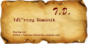 Tárczy Dominik névjegykártya